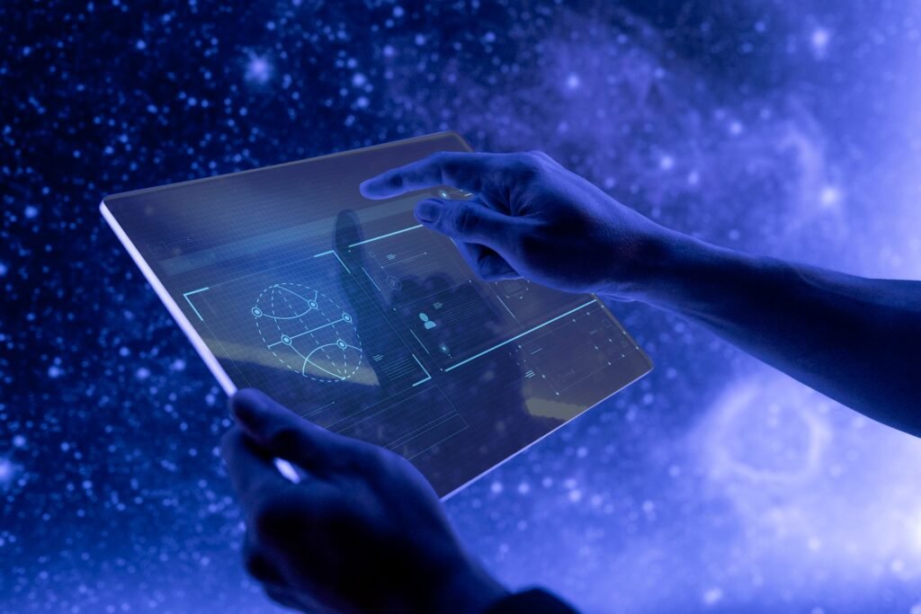 researcher-using-transparent-digital-tablet-screen-futuristic-technology_53876-101147